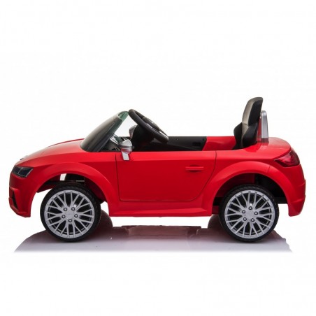 Auto Macchina Elettrica per Bambini 12V Audi TT S RoadSter Sedile Pelle con Telecomando Rossa