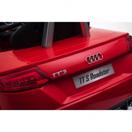 Auto Macchina Elettrica per Bambini 12V Audi TT S RoadSter Sedile Pelle con Telecomando Rossa