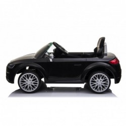Auto Macchina Elettrica per Bambini 12V Audi TT S RoadSter Sedile Pelle con Telecomando Nera
