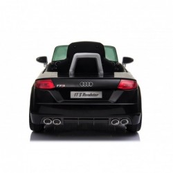 Auto Macchina Elettrica per Bambini 12V Audi TT S RoadSter Sedile Pelle con Telecomando Nera
