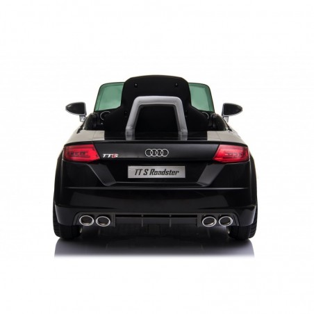 Auto Macchina Elettrica per Bambini 12V Audi TT S RoadSter Sedile Pelle con Telecomando Nera