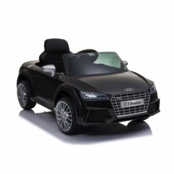 Auto Macchina Elettrica per Bambini 12V Audi TT S RoadSter Sedile Pelle con Telecomando Nera