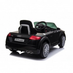 Auto Macchina Elettrica per Bambini 12V Audi TT S RoadSter Sedile Pelle con Telecomando Nera