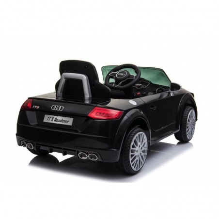 Auto Macchina Elettrica per Bambini 12V Audi TT S RoadSter Sedile Pelle con Telecomando Nera
