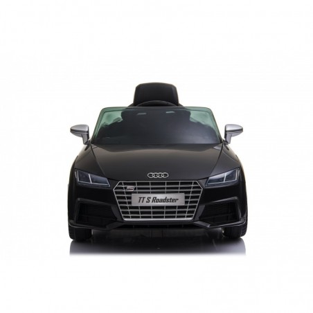 Auto Macchina Elettrica per Bambini 12V Audi TT S RoadSter Sedile Pelle con Telecomando Nera