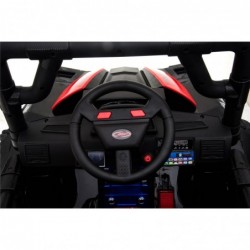 Auto Macchina Elettrica Fuoristrada Racing 2 Posti 12V per Bambini porte apribili Con telecomando (Rossa)