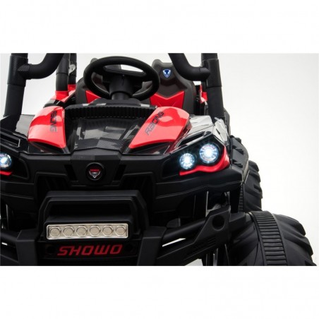 Auto Macchina Elettrica Fuoristrada Racing 2 Posti 12V per Bambini porte apribili Con telecomando (Rossa)