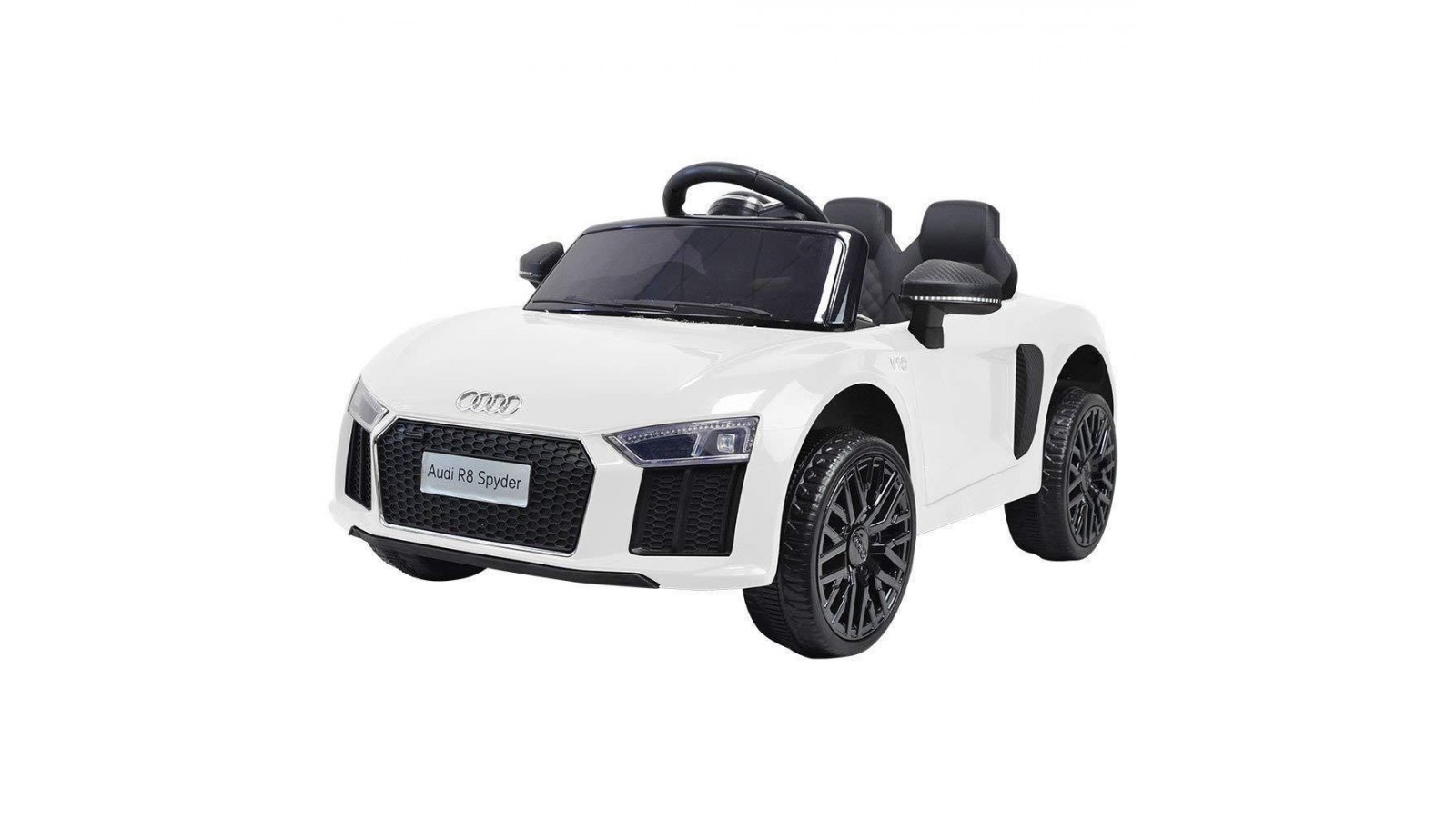 Auto Macchina Elettrica 12V R8 Spyder per Bambini Led MP3 con Telecomando Sedile in pelle