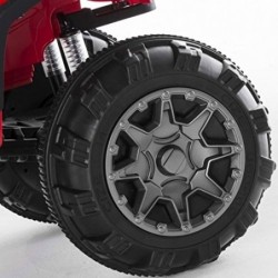 Super Quad Lander elettrico per Bambini 12V doppio motore Full optional con Ammortozzatori Rosso con Telecomando