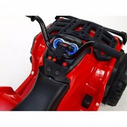 Super Quad Lander elettrico per Bambini 12V doppio motore Full optional con Ammortozzatori Rosso con Telecomando