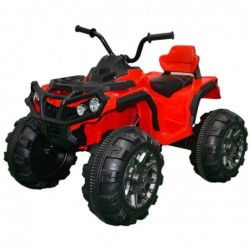 Super Quad Lander elettrico per Bambini 12V doppio motore Full optional con Ammortozzatori Rosso con Telecomando