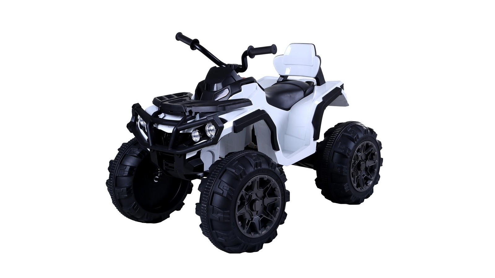 Super Quad Lander elettrico per Bambini 12V doppio motore Full optional con Ammortozzatori Bianco con Telecomando