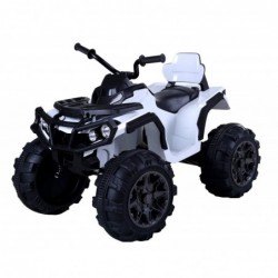 Super Quad Lander elettrico per Bambini 12V doppio motore Full optional con Ammortozzatori Bianco con Telecomando