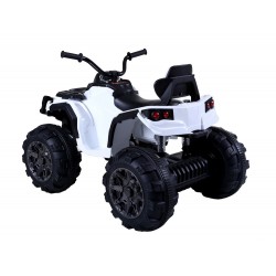 Super Quad Lander elettrico per Bambini 12V doppio motore Full optional con Ammortozzatori Bianco con Telecomando