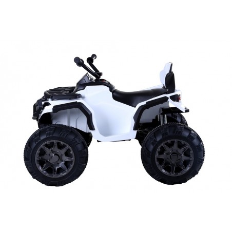 Super Quad Lander elettrico per Bambini 12V doppio motore Full optional con Ammortozzatori Bianco con Telecomando