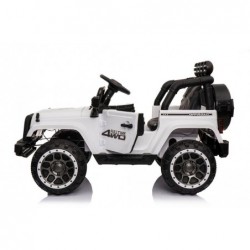 Auto Macchina Elettrica per Bambini Fuoristrada Bianca 12V MP3 Led con Telecomando Full Optional Sedili in Pelle