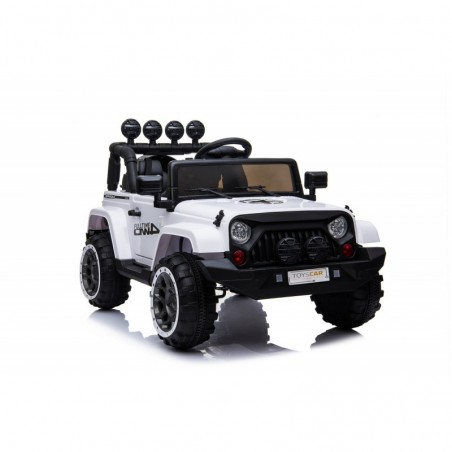 Auto Macchina Elettrica per Bambini Fuoristrada Bianca 12V MP3 Led con Telecomando Full Optional Sedili in Pelle