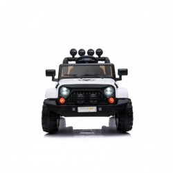 Auto Macchina Elettrica per Bambini Fuoristrada Bianca 12V MP3 Led con Telecomando Full Optional Sedili in Pelle