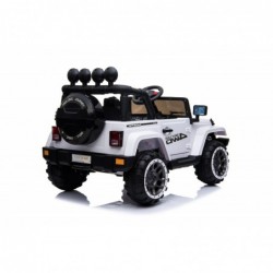 Auto Macchina Elettrica per Bambini Fuoristrada Bianca 12V MP3 Led con Telecomando Full Optional Sedili in Pelle