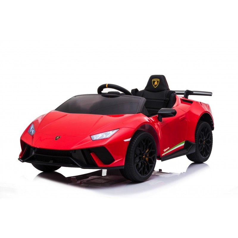 Auto Macchina Elettrica per Bambini 12V Lamborghini Huracán Rossa con Telecomando Porte apribili Led e suoni Mp3