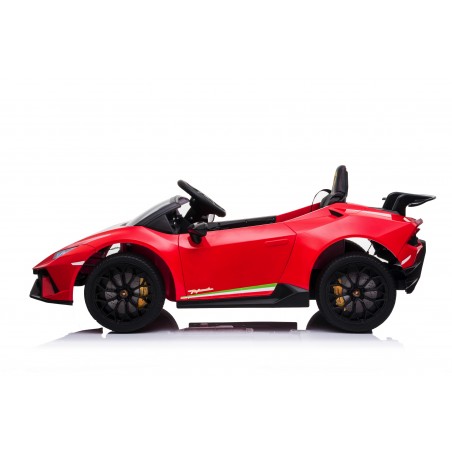 Auto Macchina Elettrica per Bambini 12V Lamborghini Huracán Rossa con Telecomando Porte apribili Led e suoni Mp3