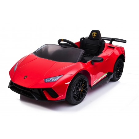 Auto Macchina Elettrica per Bambini 12V Lamborghini Huracán Rossa con Telecomando Porte apribili Led e suoni Mp3