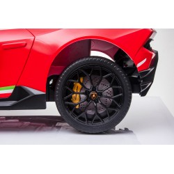 Auto Macchina Elettrica per Bambini 12V Lamborghini Huracán Rossa con Telecomando Porte apribili Led e suoni Mp3