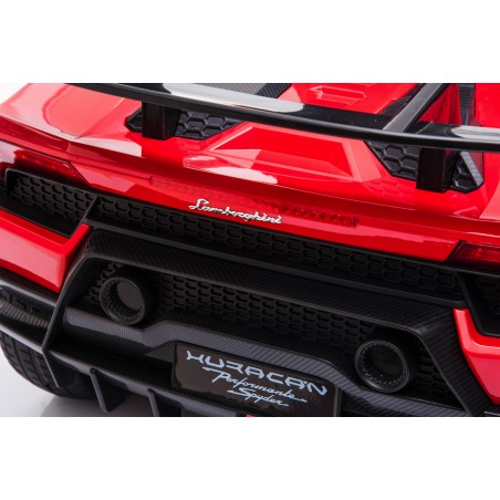 Auto Macchina Elettrica per Bambini 12V Lamborghini Huracán Rossa con Telecomando Porte apribili Led e suoni Mp3