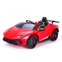 Auto Macchina Elettrica per Bambini 12V Lamborghini Huracán Rossa con Telecomando Porte apribili Led e suoni Mp3