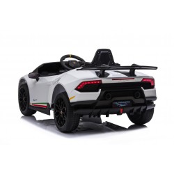 Auto Macchina Elettrica per Bambini 12V Huracán Bianca con Telecomando Porte apribili Led e suoni Mp3