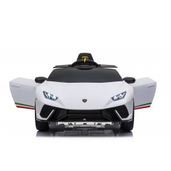 Auto Macchina Elettrica per Bambini 12V Huracán Bianca con Telecomando Porte apribili Led e suoni Mp3