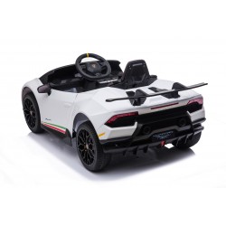 Auto Macchina Elettrica per Bambini 12V Huracán Bianca con Telecomando Porte apribili Led e suoni Mp3