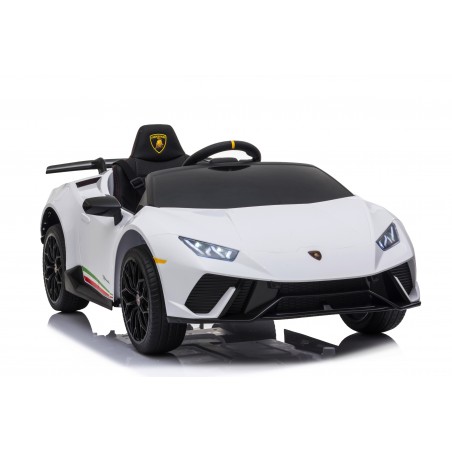 Auto Macchina Elettrica per Bambini 12V Huracán Bianca con Telecomando Porte apribili Led e suoni Mp3