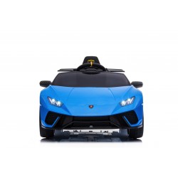 Auto Macchina Elettrica per Bambini 12V Lamborghini Huracán Blue con Telecomando Porte apribili Led e suoni Mp3