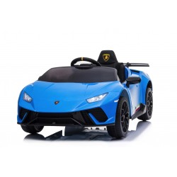 Auto Macchina Elettrica per Bambini 12V Lamborghini Huracán Blue con Telecomando Porte apribili Led e suoni Mp3