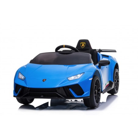 Auto Macchina Elettrica per Bambini 12V Lamborghini Huracán Blue con Telecomando Porte apribili Led e suoni Mp3