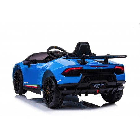 Auto Macchina Elettrica per Bambini 12V Lamborghini Huracán Blue con Telecomando Porte apribili Led e suoni Mp3