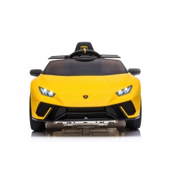 Auto Macchina Elettrica per Bambini 12V Lamborghini Huracán Gialla con Telecomando Porte apribili Led e suoni Mp3