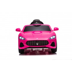 Auto Macchina Elettrica per Bambini 12V Maserati GranCabrio Rosa con sedile in pelle Telecomando Porte apribili Led e suoni Mp3