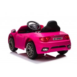 Auto Macchina Elettrica per Bambini 12V Maserati GranCabrio Rosa con sedile in pelle Telecomando Porte apribili Led e suoni Mp3