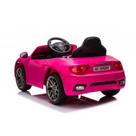Auto Macchina Elettrica per Bambini 12V Maserati GranCabrio Rosa con sedile in pelle Telecomando Porte apribili Led e suoni Mp3
