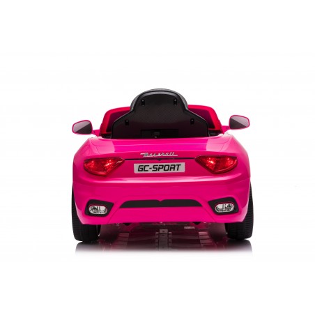 Auto Macchina Elettrica per Bambini 12V Maserati GranCabrio Rosa con sedile in pelle Telecomando Porte apribili Led e suoni Mp3
