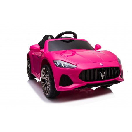 Auto Macchina Elettrica per Bambini 12V Maserati GranCabrio Rosa con sedile in pelle Telecomando Porte apribili Led e suoni Mp3