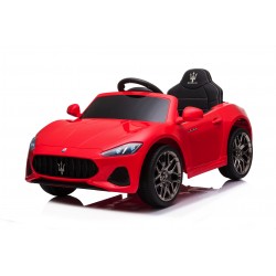 Auto Macchina Elettrica per Bambini 12V GranCabrio Rossa con sedile in pelle Telecomando Porte apribili Led e suoni Mp3