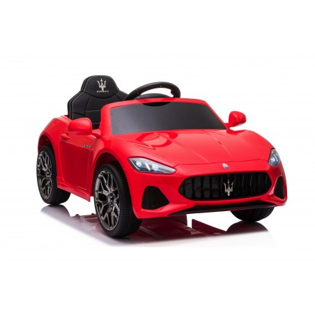 Auto Macchina Elettrica per Bambini 12V GranCabrio Rossa con sedile in pelle Telecomando Porte apribili Led e suoni Mp3