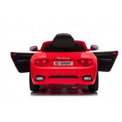 Auto Macchina Elettrica per Bambini 12V GranCabrio Rossa con sedile in pelle Telecomando Porte apribili Led e suoni Mp3