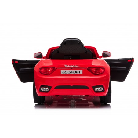 Auto Macchina Elettrica per Bambini 12V GranCabrio Rossa con sedile in pelle Telecomando Porte apribili Led e suoni Mp3