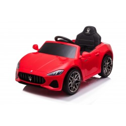 Auto Macchina Elettrica per Bambini 12V GranCabrio Rossa con sedile in pelle Telecomando Porte apribili Led e suoni Mp3
