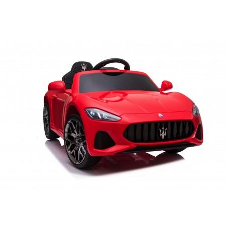 Auto Macchina Elettrica per Bambini 12V GranCabrio Rossa con sedile in pelle Telecomando Porte apribili Led e suoni Mp3