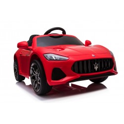 Auto Macchina Elettrica per Bambini 12V GranCabrio Rossa con sedile in pelle Telecomando Porte apribili Led e suoni Mp3